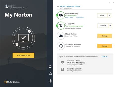 does norton security premium include vpn